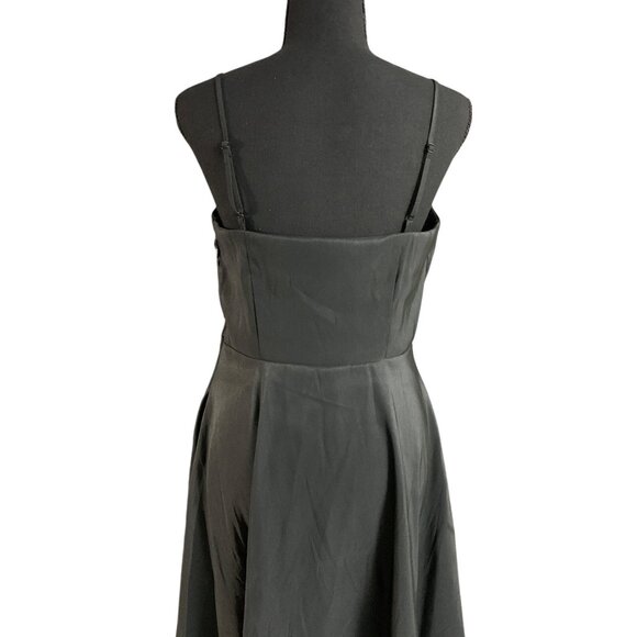 A New Day Womens Black Maxi Cocktail Dress w/ Bow Accent & Side Pockets Size 6 - Picture 9 of 13